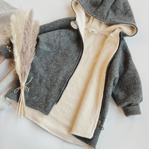 Oversized Wollwalk Jacke